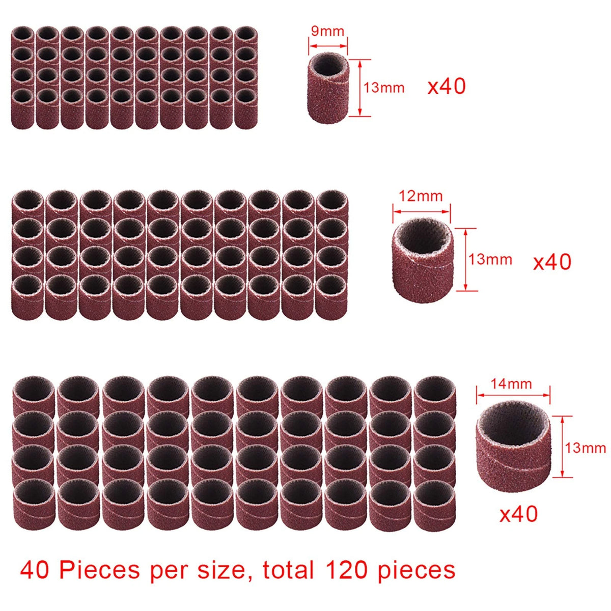 AUSTOR Aluminum Oxide Sanding Drum Set with Free Box  Version
