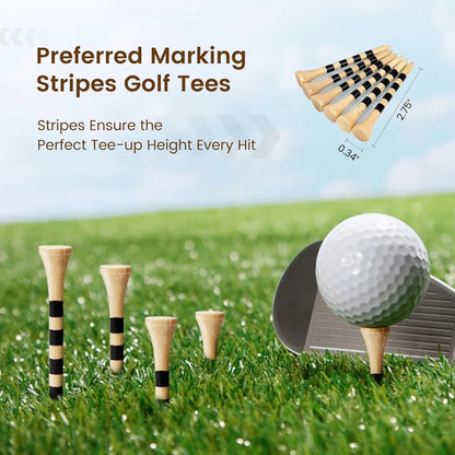 YOREPEK Golf Gifts for Dad, Accessories Kit with Leather Case Black
