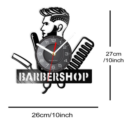 Timethink 12 Inch Barber Shop LED Wall Clock with 7 Colors Large, With Led