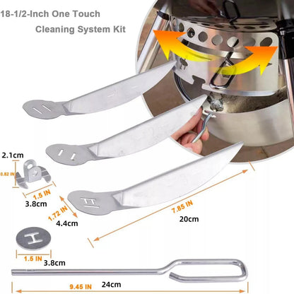 18-1/2-Inch One-Touch Cleaning System Kit For Weber Grill 307408 Repair Part