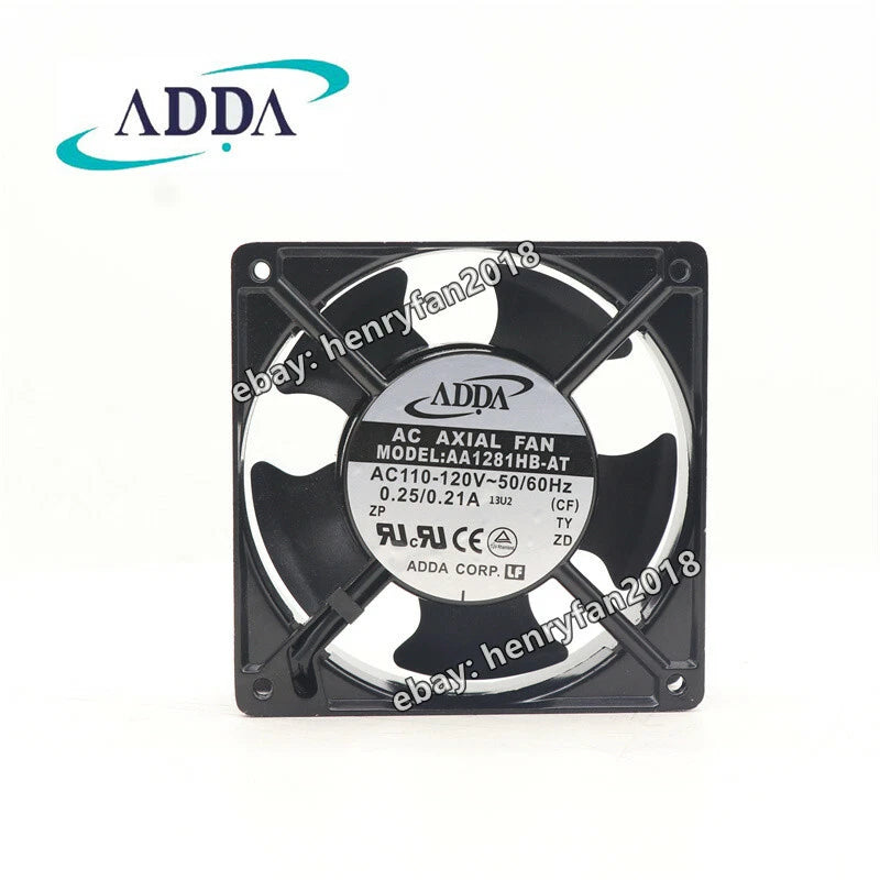 ADDA Fan AA1281HB-AT Axial Fan 110/120VAC 0.25A 120*120*38MM Cabinet Cooling Fan
