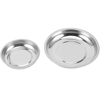 ZOENHOU 10 PCS 4” 6” Round Magnetic Tray, Stainless Steel Magnet 10