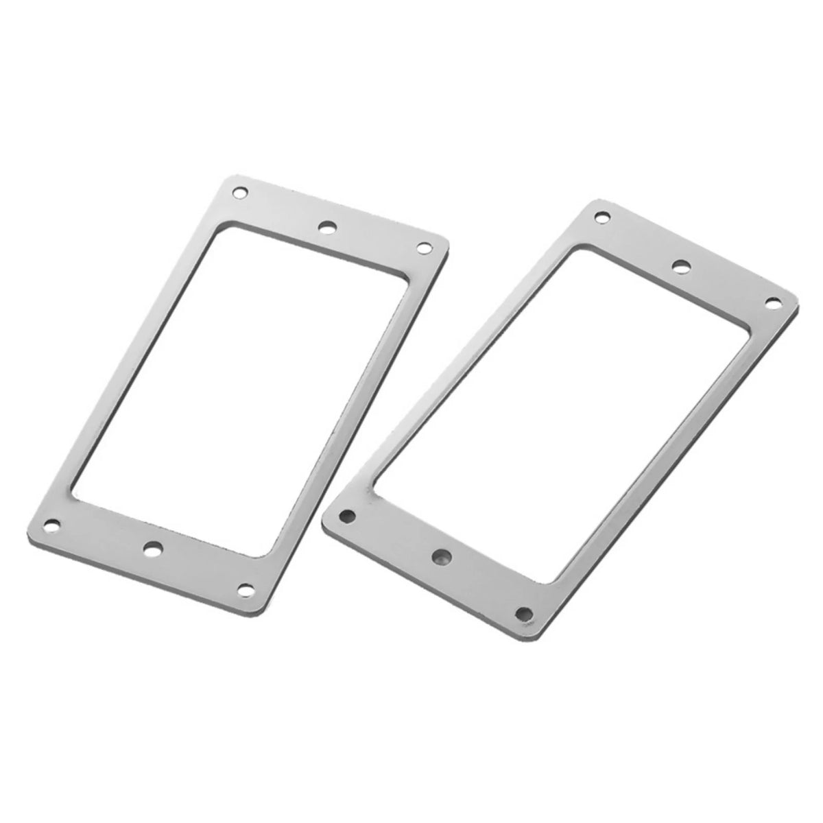 2 Pcs Silver Iron Humbucker Pickup Ring W/ Srcews For Les Paul LP Guitar Parts