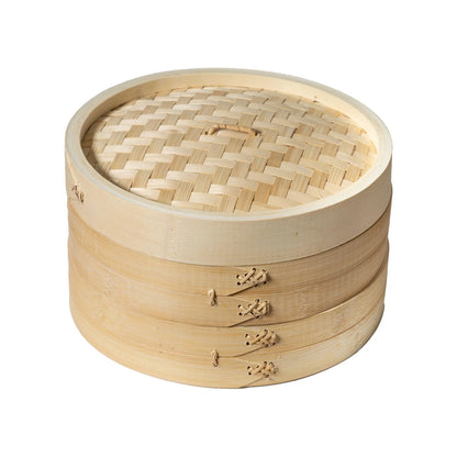 Joyce Chen 2-Tier Bamboo Steamer Baskets, 10-Inch 10 inch, Natural