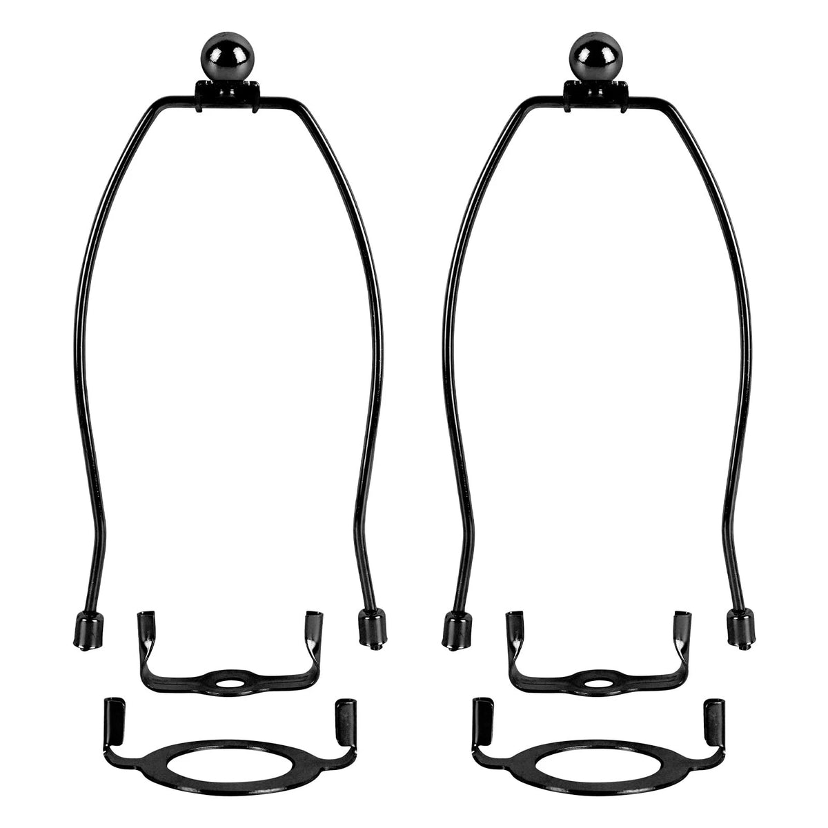 Filltown 2 Set Lamp Harp Holder, Shade Holder with 8 Inch, Black