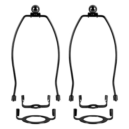 Filltown 2 Set Lamp Harp Holder, Shade Holder with 8 Inch, Black