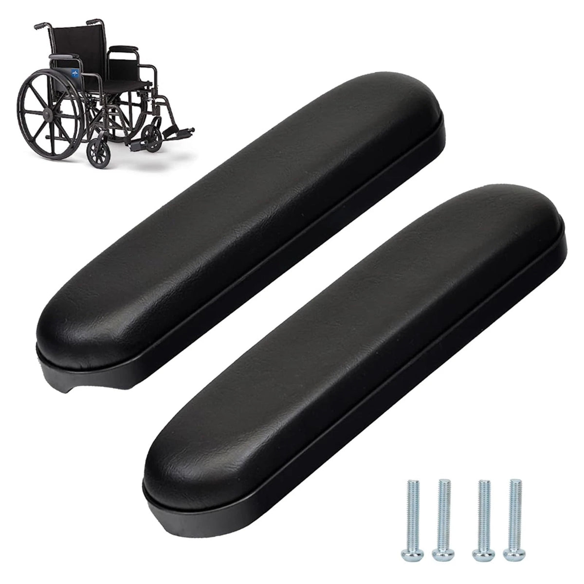 HMZ Full Length Padded Armrest Black 10-1/4" Long 10-1/4", One Color
