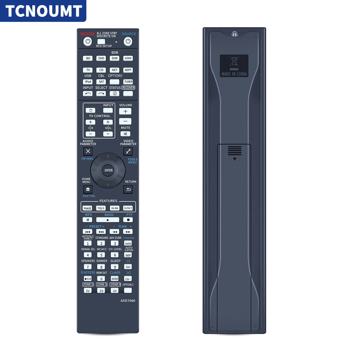 AXD7666 Remote Control For Pioneer Receiver SC-1227,SC-1227-K,SC-61,SC-63