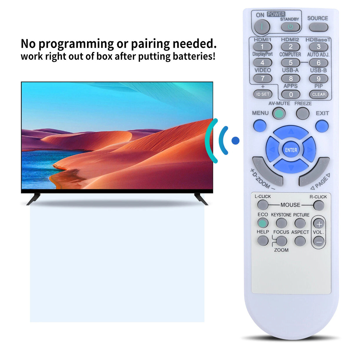 RD-477E Remote Control For NEC Projector NP-P525UL P525WL P525UL P605UL
