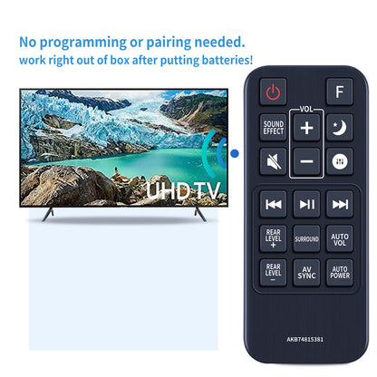 AKB74815381 For LG Sound Bar Remote Control SPJ8B-W SJ7 SJ7-C SJ7C SPJ8BW