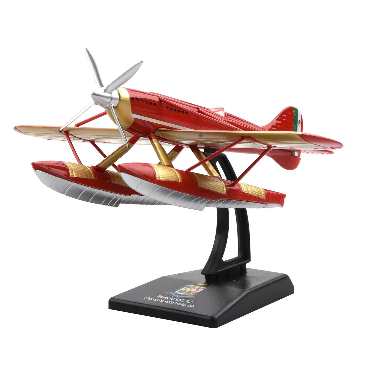12cm Diecast Alloy 1/72 Scale WWI Italy Macchi MC.72 Racing Seaplane Decor Gift
