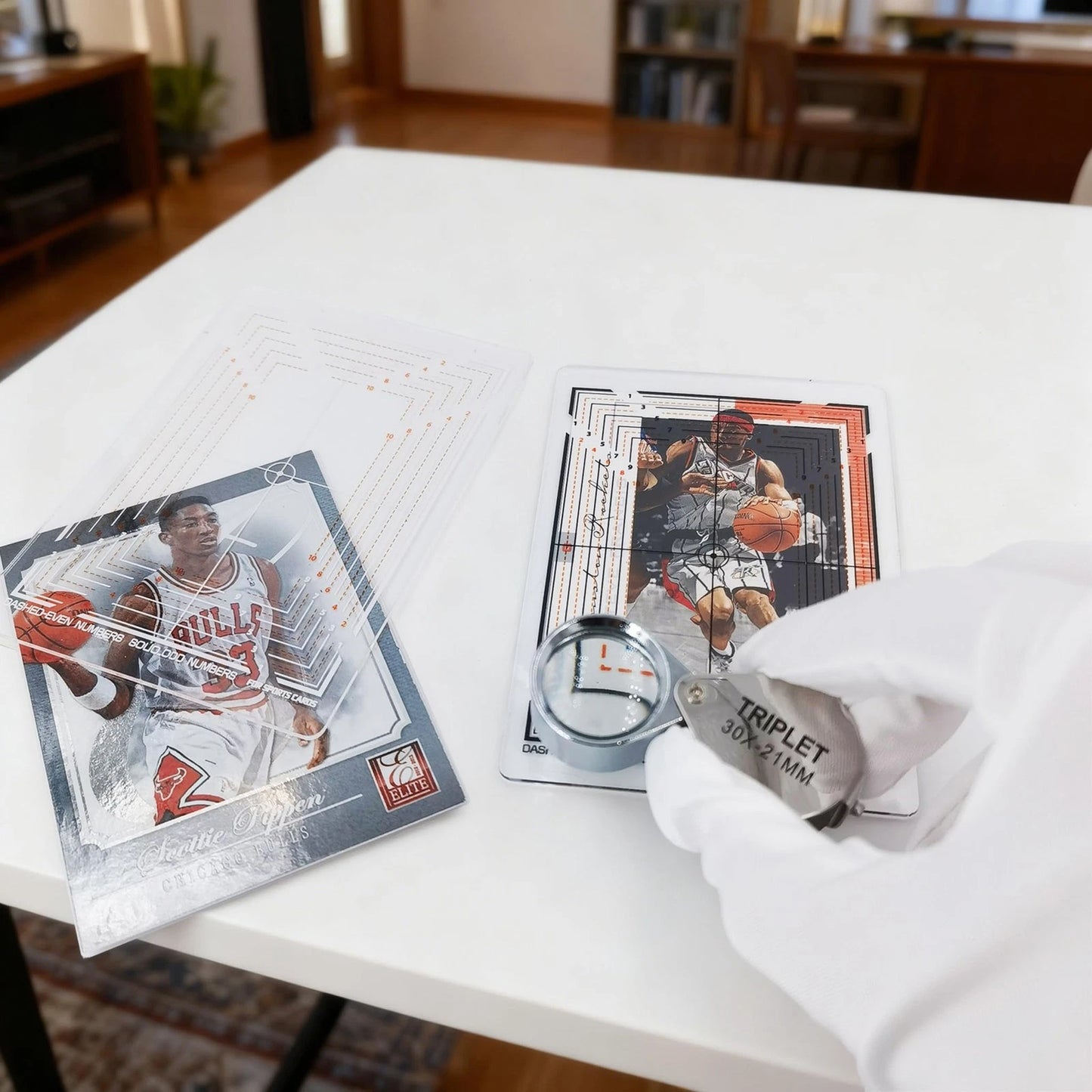 Flinduy Card Centering Grading Tool Sports Cards Kit One Size, White