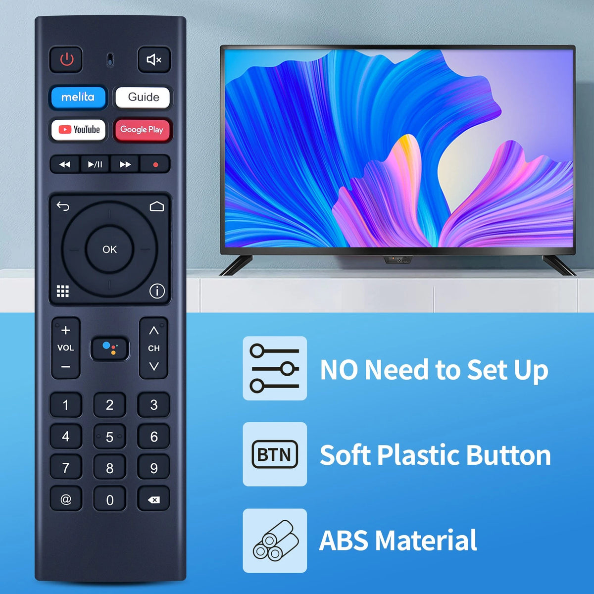 Replacement Remote Control For Melita NexTV Box - Android TV  Malta