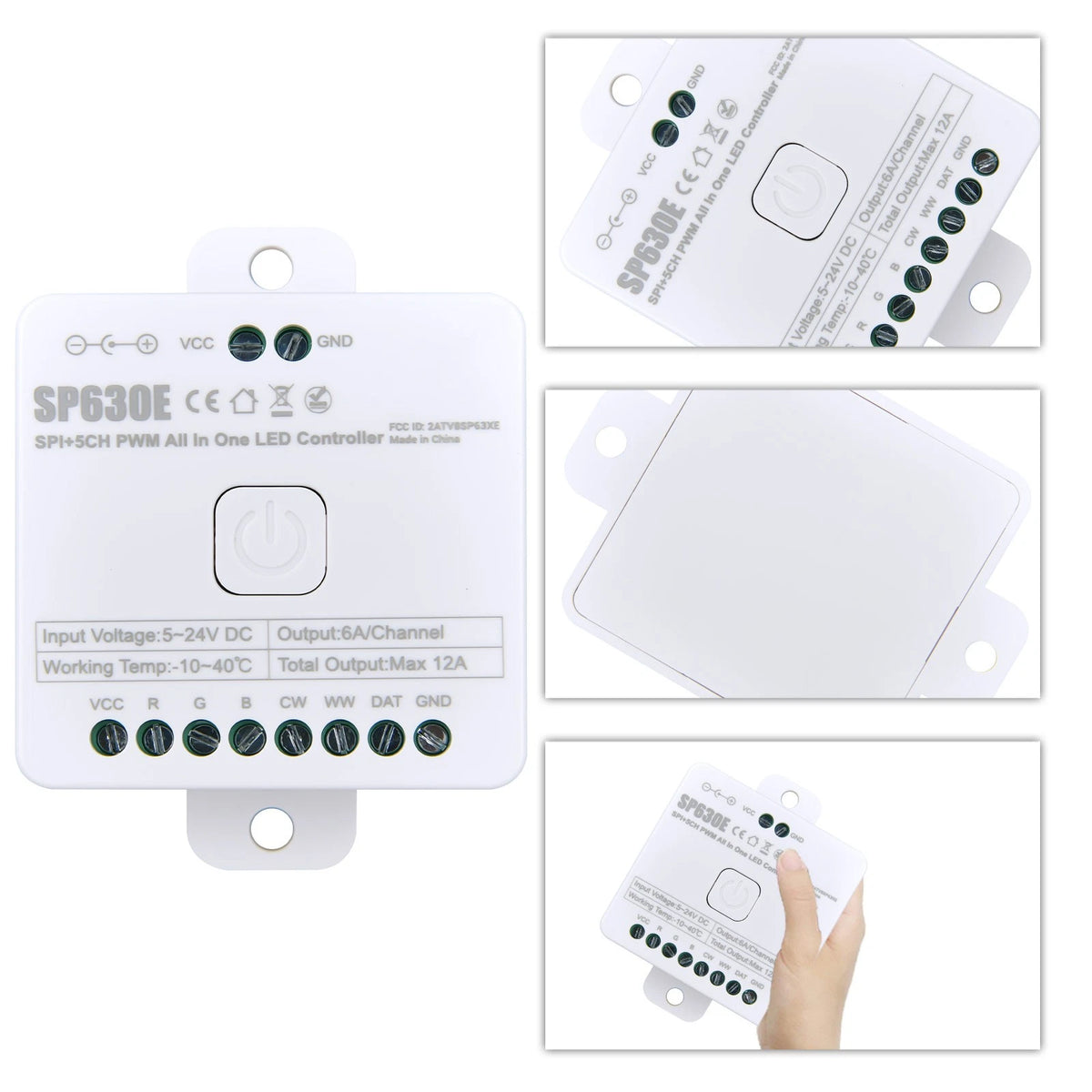 SP630E Bluetooth LED Controller Support PWM Monochrome CCT RGB RGBW RGBCCT