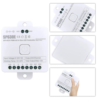 SP630E Bluetooth LED Controller Support PWM Monochrome CCT RGB RGBW RGBCCT