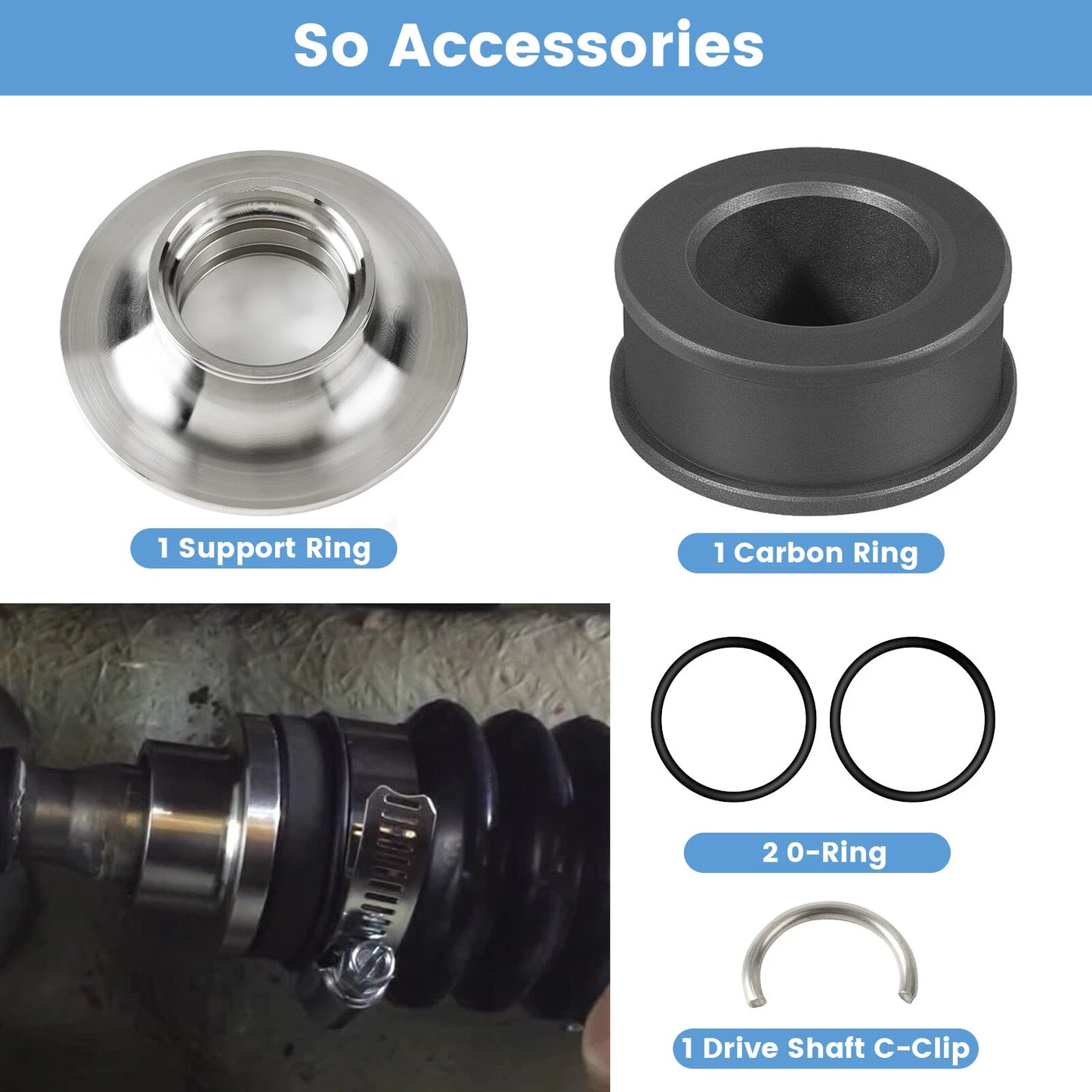 For Sea Doo Carbon Ring Seal Drive Line Rebuild Kit GTI/GTX/GTS 295501200
