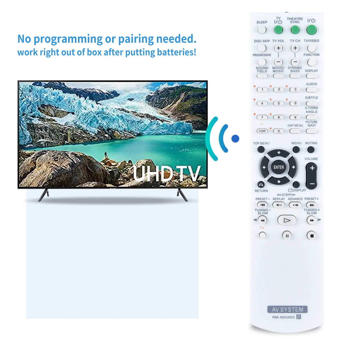 RM-ADU003 Remote Control For Sony AV System DAV-DX255 DAV-DX315 DAV-DZ110