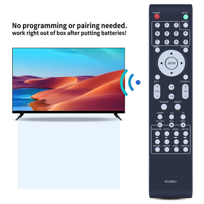 RC2002V Remote Control For Viore TV LCD19VH56 LCD22VH65 LCD32VH65 LCD26VH56