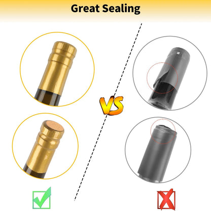 Wine Sealer for Bottles - 60 pcs PVC Heat Shrink Capsules and Corks