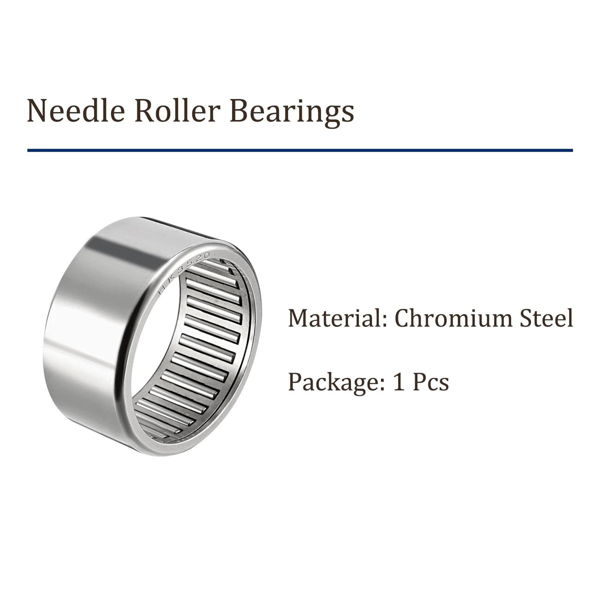 Kozelo 1pcs HK3520 Needle Roller Bearings - 35mm x 42mm x 20mm, Silver Tone