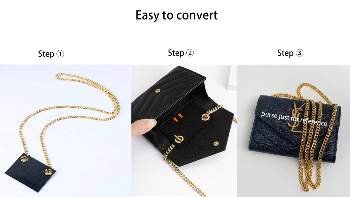 YESIKIMI Conversion Kit Compatible With YSL small card holder Felt black