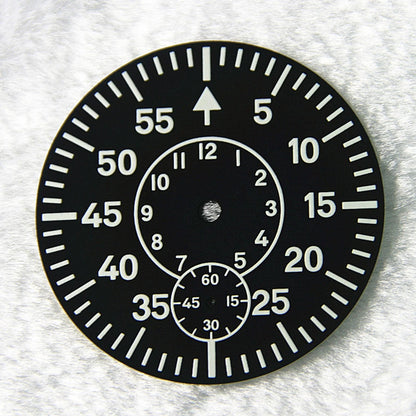 1Pc Watch Dial Plate Green Luminous Second At 6 For ETA 6498 For Seagull ST3620