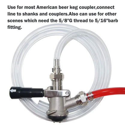 LitKiwi 2PCS Keg Coupler Barb Connector,Stainless Steel 304 1/4"Barb,
