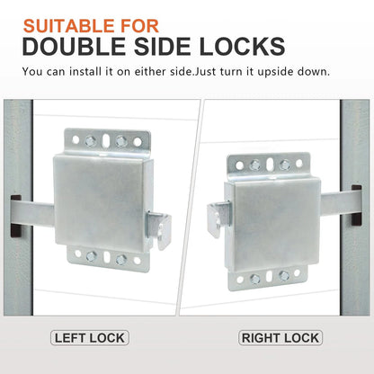 QZATTCAEN Garage Door Side Lock, Galvanized Steel Inside Deadlock for 0