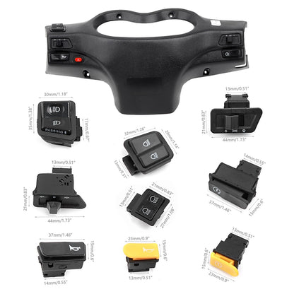 Mokuo Motorcycle Handle Switch Button in PP Material Compatible with Chinese...