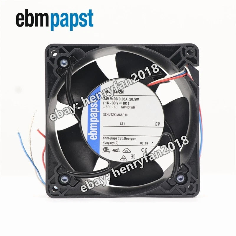 Ebmpapst DV4114/2N Axial Fan DC 24V 0.85A 20.5W 120*120*38MM 2-wire Cooling Fan