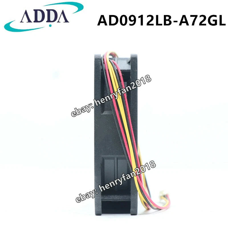 ADDA Fan AD0912LB-A72GL DC 12V 0.13A 90*90*25mm 37.7CFM 3wire Lamp Cooling Fan