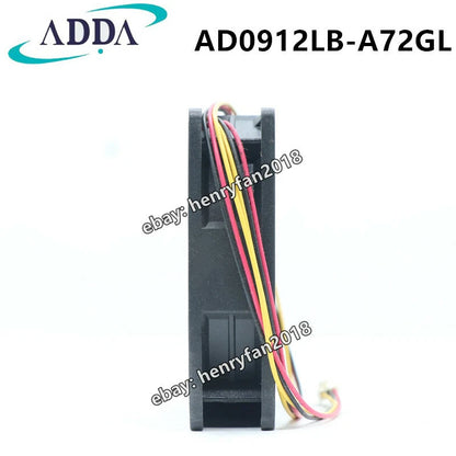 ADDA Fan AD0912LB-A72GL DC 12V 0.13A 90*90*25mm 37.7CFM 3wire Lamp Cooling Fan