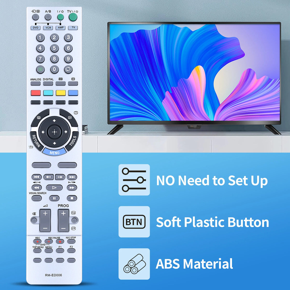 RM-ED006 Remote Control For Sony TV KDL- 40X2000,KDL-46X2000,KDL-52X2000