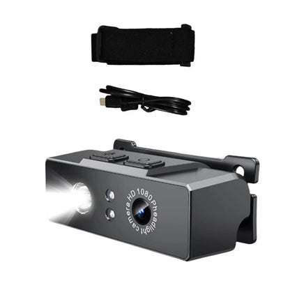 2 in 1 Head-mounted Sport Camera 1080P HD Camcorder Night Vision w/ LED Light