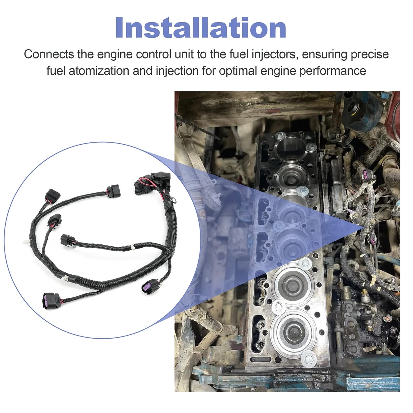 1846154C95 Fuel Injector Harness For International DT466E HEUI 1994-2003