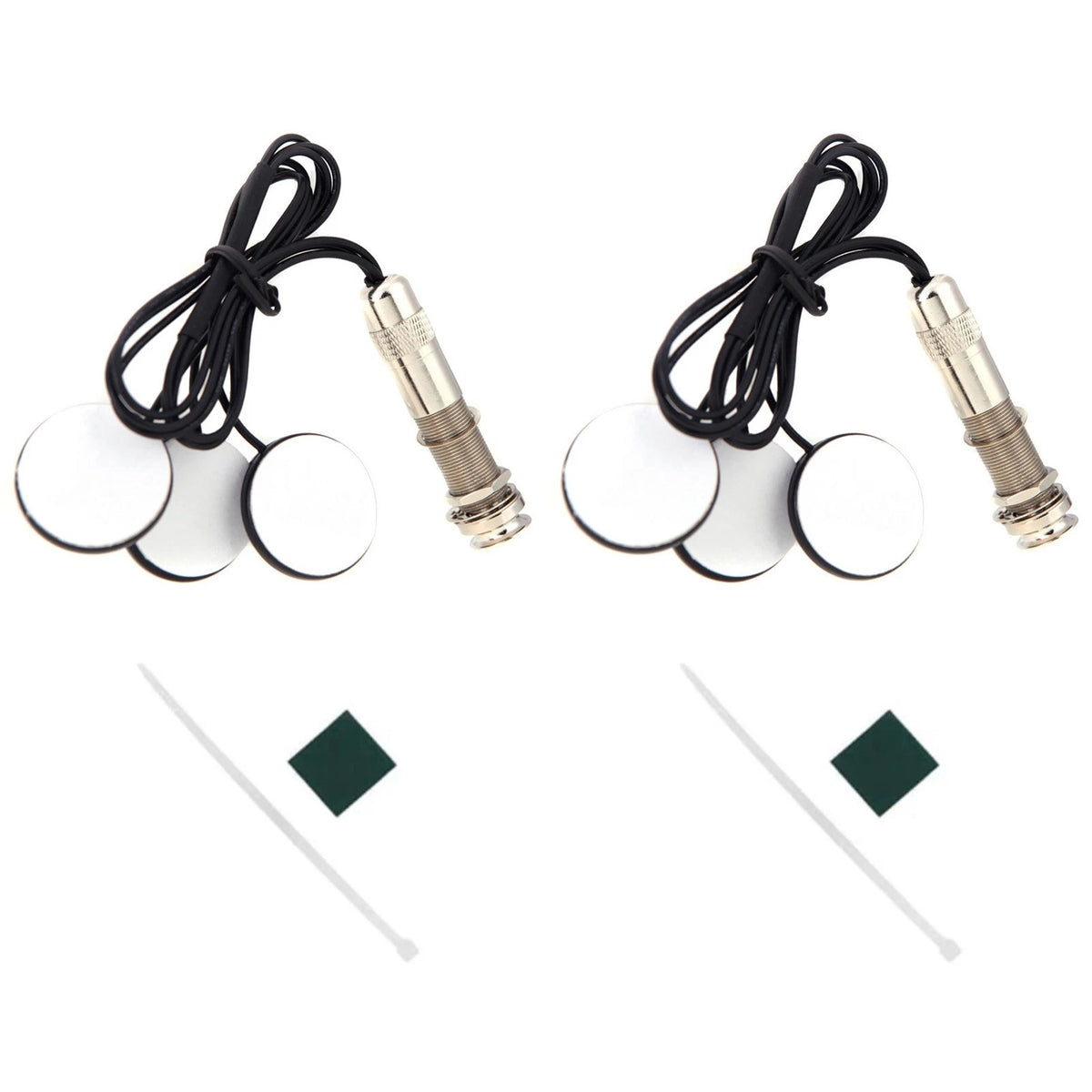 2Pcs Piezo Vibration Sensor Pickup 6.35mm Jack for Acoustic Guitar Cello Mandola