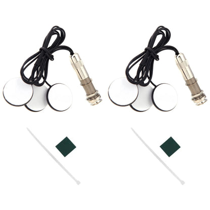 2Pcs Piezo Vibration Sensor Pickup 6.35mm Jack for Acoustic Guitar Cello Mandola