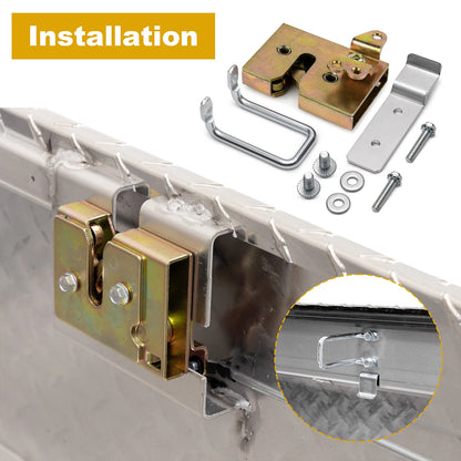 7731 Truck Lid Latch Striker Kit For Weather Guard Aluminum Box Silver