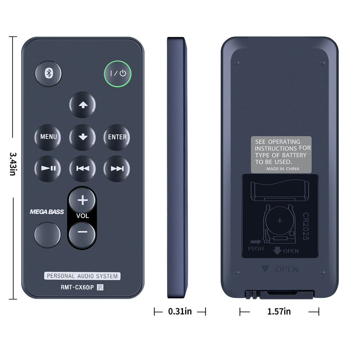 RMT-CX60iP Remote Control For Sony Audio System RDP-X60iP RDPX60iP
