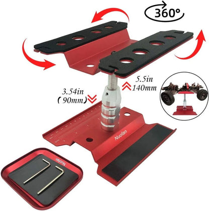 RC Car Work Stand Aluminum Repair Workstation 360 Degree Rotation Lift Lower...