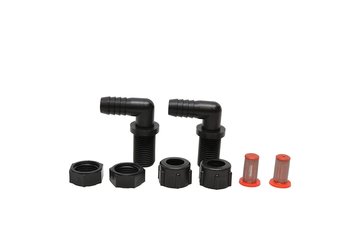 Valley Industries Polypropylene Elbow Nozzle 11/16 inches x 3/8 inches, Black