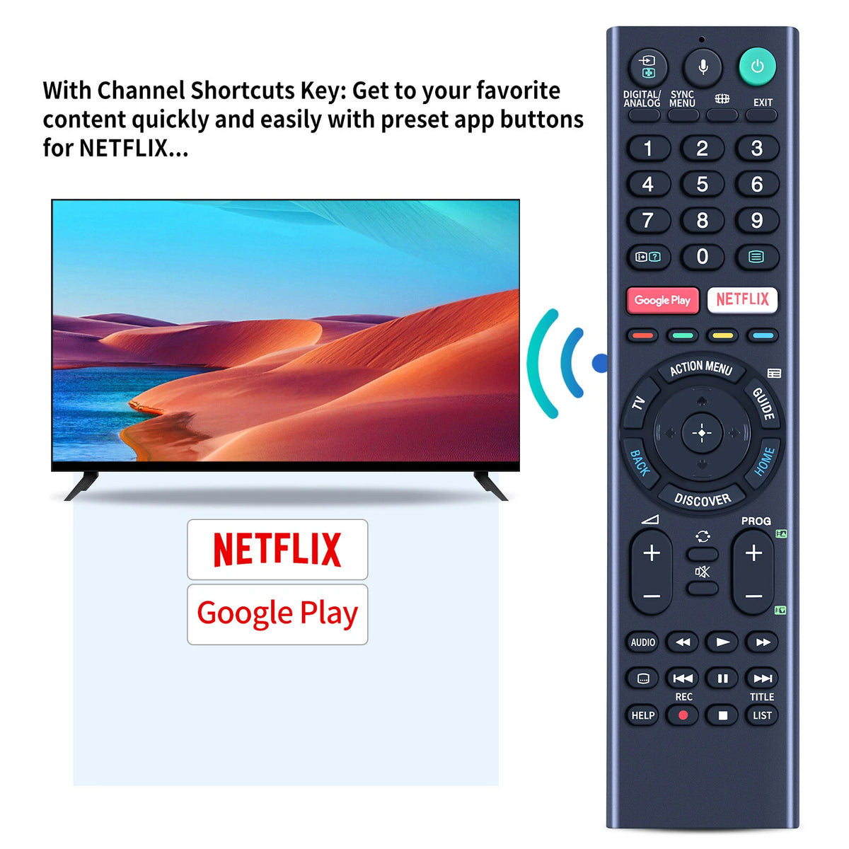RMF-TX200A Voice Remote Control For Sony 4K TV RMF-TX300A