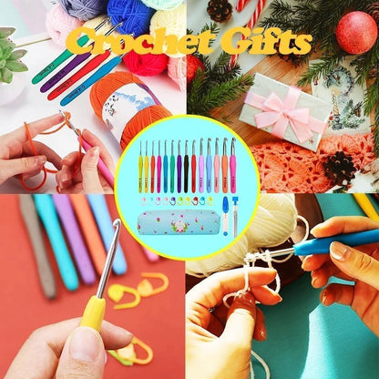 Yarniss Crochet Hooks,14 Size Set 14 Size(2.0~10.0mm), MultiColor