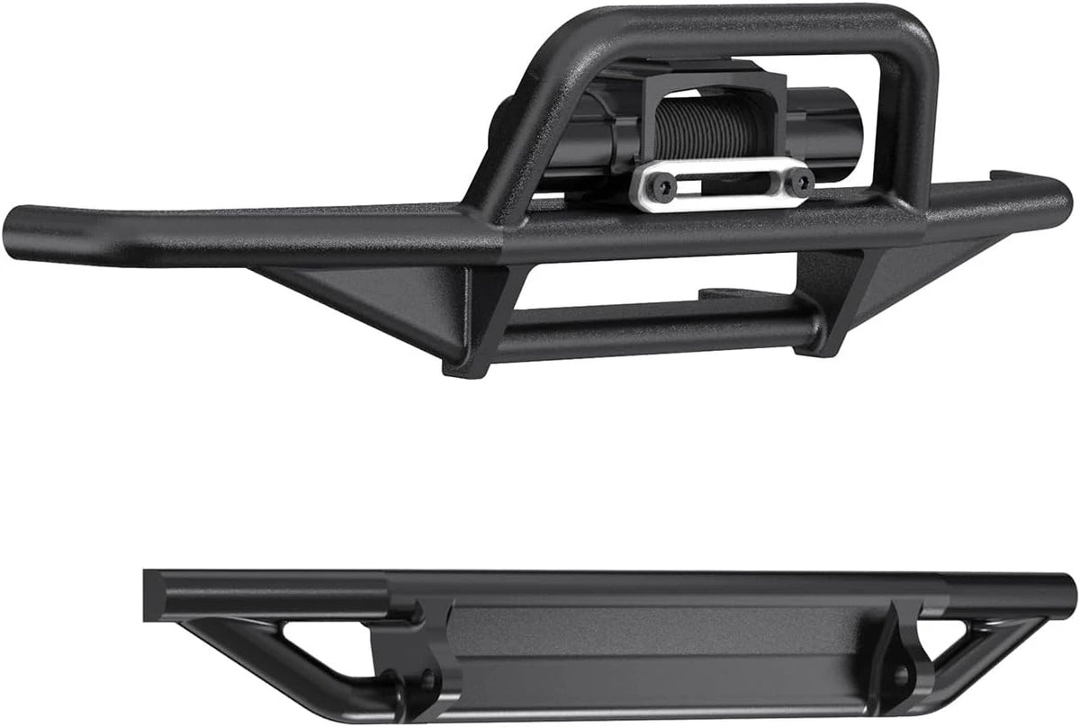 Front & Rear Bumper Aluminum Winch for Traxxas 1/18 TRX4M High Trail K10...
