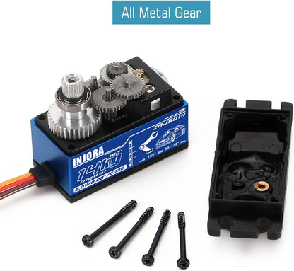 INJORA RC Digital Servo 14kg Low Profile Metal Core High...