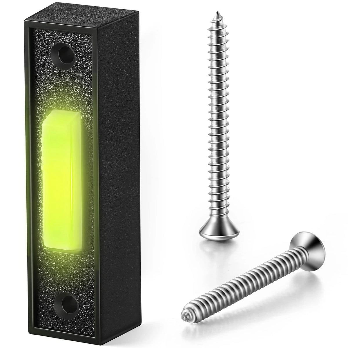 Lighted Doorbell Button, Garage Door Opener Switch with LED Light, Black