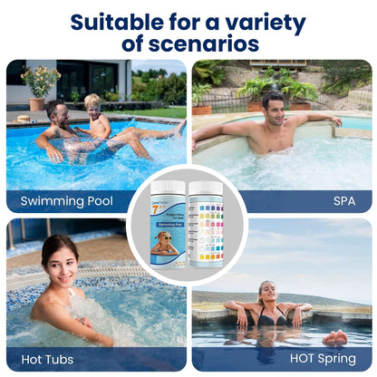 Carethetic 7-in-1 Pool Test Strips, 125 Count & Spa Water Testing Kit...