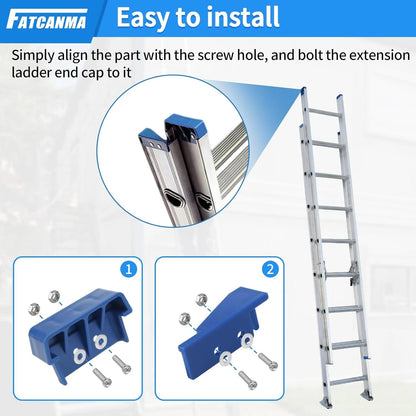 D1100 Series End Cap Kit - for Werner Ladder Extension Accessories - Blue