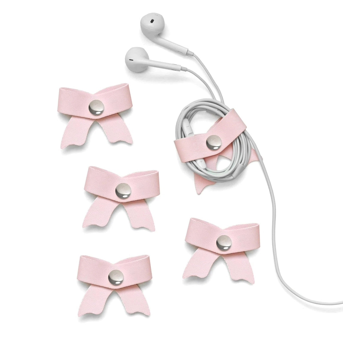SenseAGE 5 Pack Cord Organizer, Bow Keeper, Cable Organizer Small, Pink