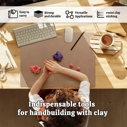 Calpalmy Clay Wedging Board with Convenient Built-in 18"x12" (9mm thick)